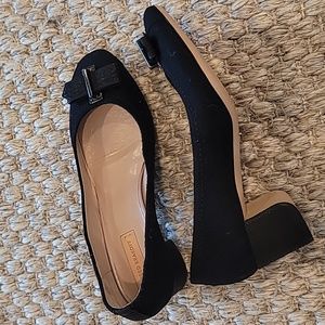 Reed Krakoff Italian Leather & Wool Chunky Block Heels